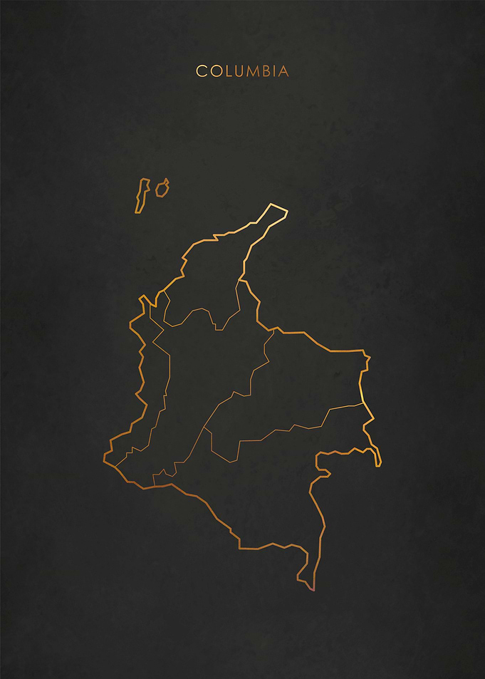 Gold Columbia Map
