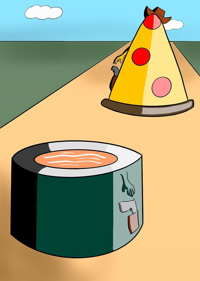 Pizza vs Sushi cowboy