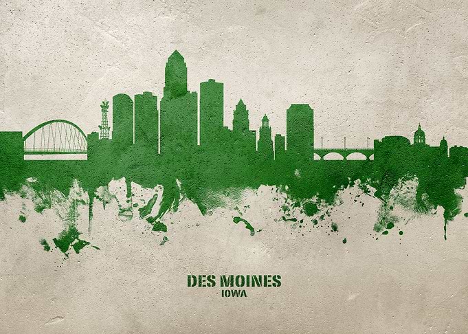 Des Moines Skyline Iowa