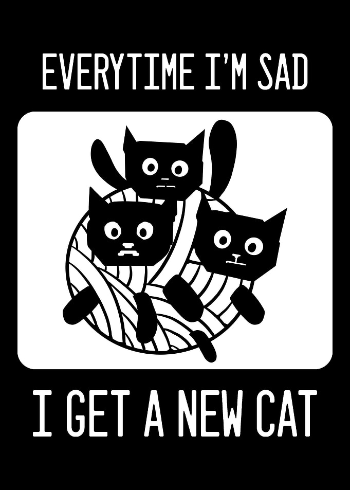 Cat Sad Cat Lover Gift