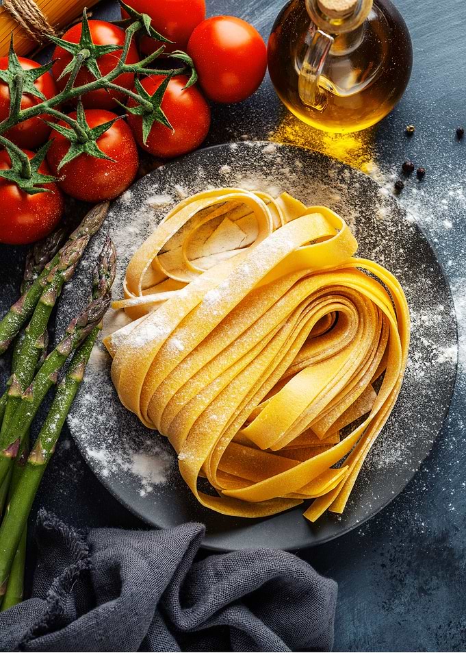 Asparagus Oil and Noodle