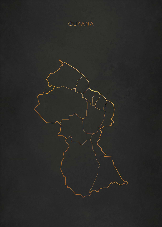 Gold Guyana Map