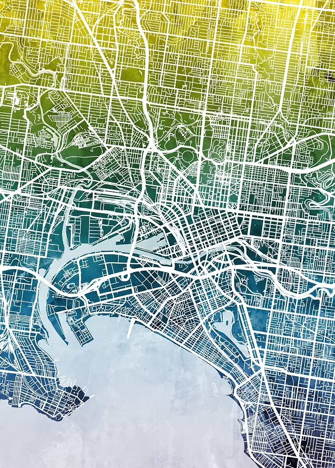 Melbourne Australia Map