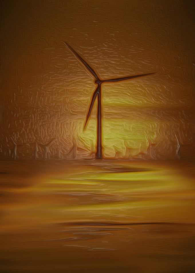 Windmills Digital Art