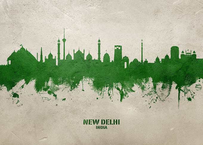 New Delhi Skyline India
