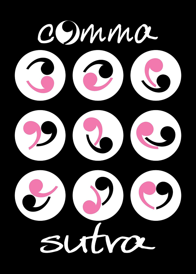 Funny Pun Comma Sutra Joke