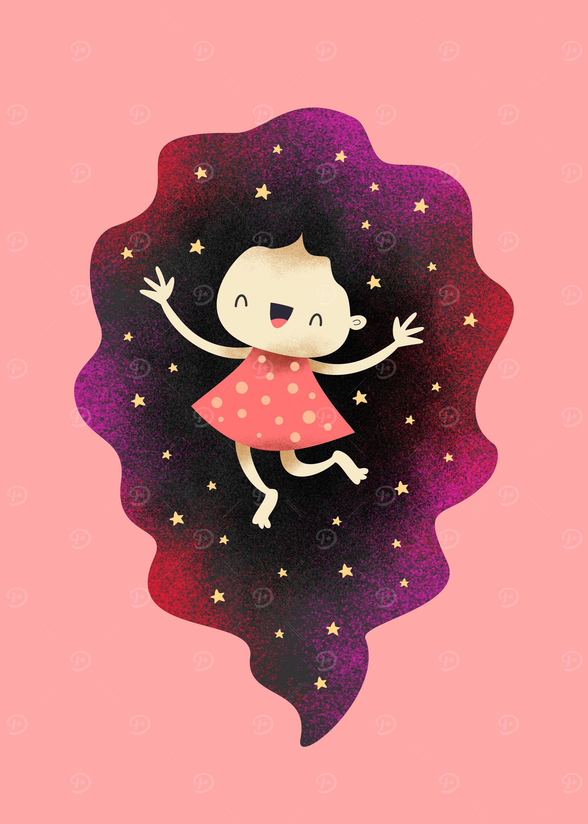 Stars in the hair