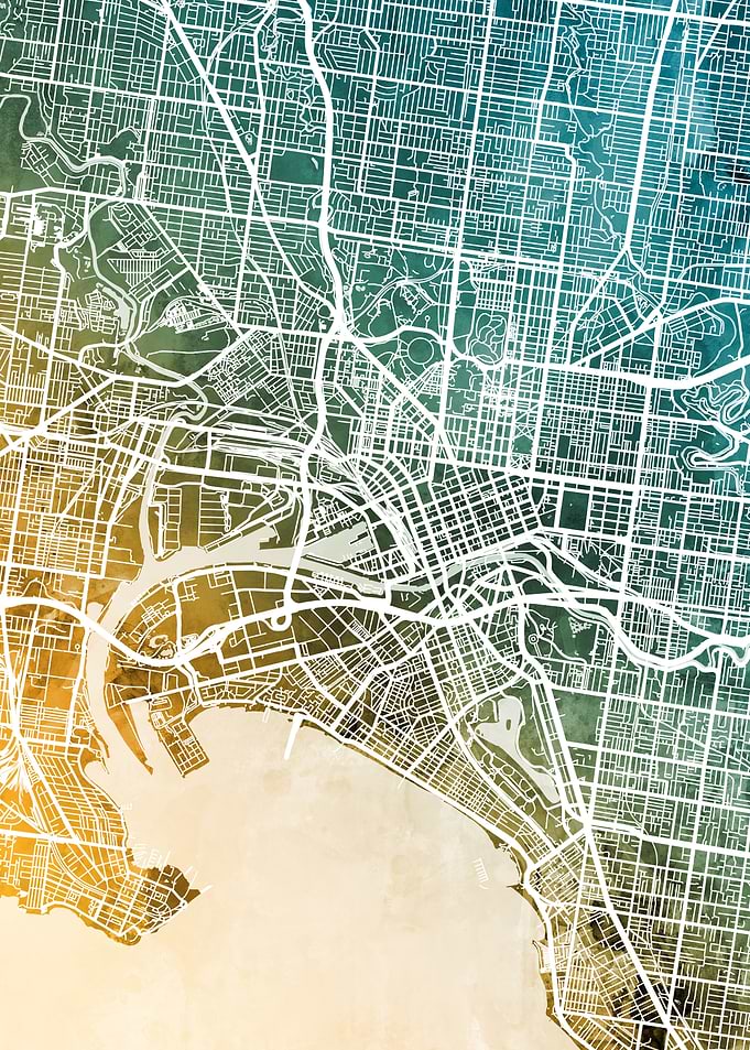Melbourne Australia Map