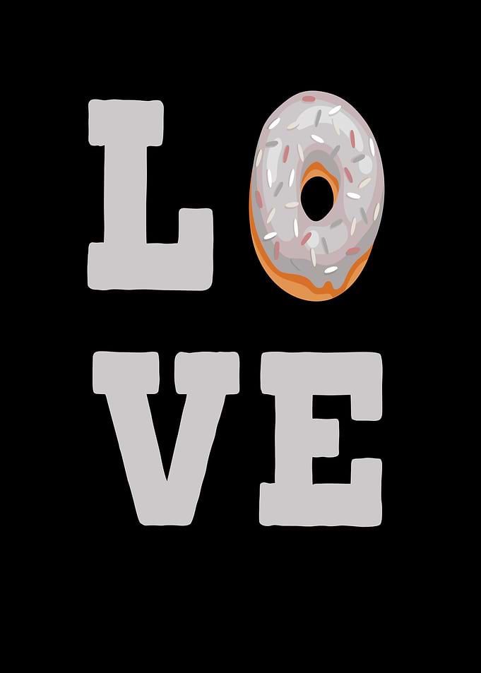 Donuts Love Heart Love