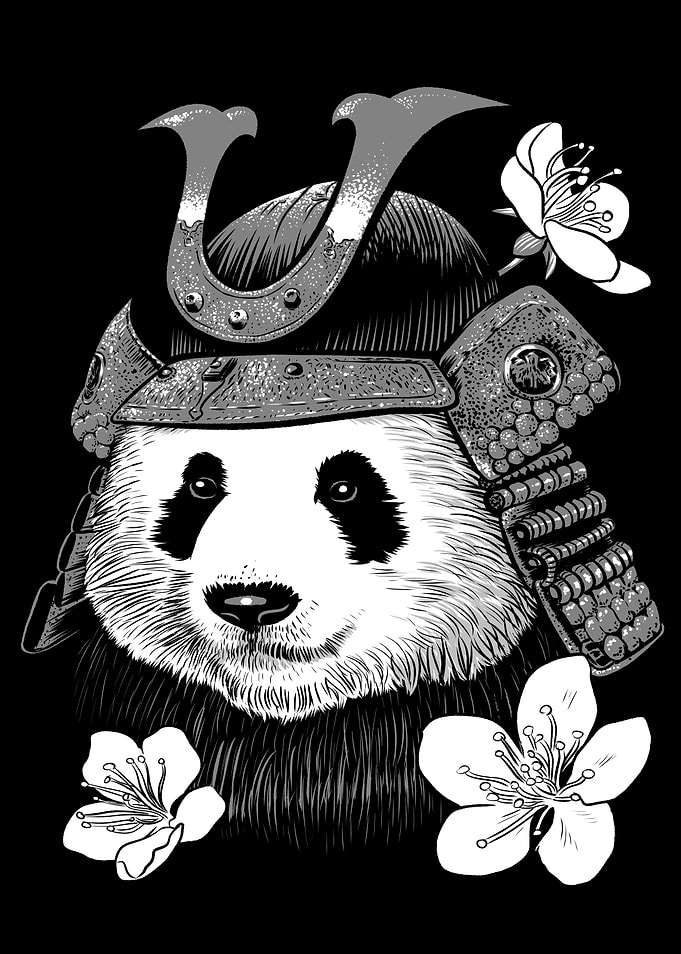 Samurai panda
