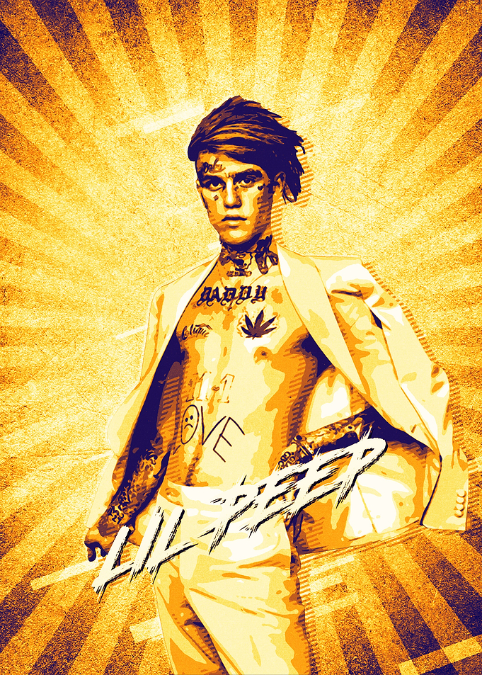 Lil Peep Retro Poster