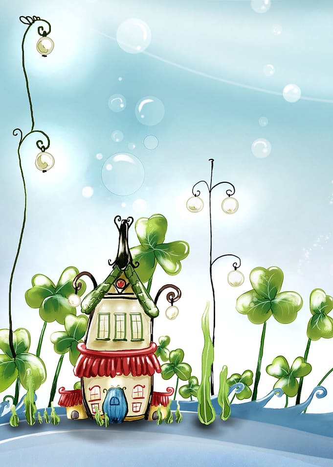 Draw an underwater house