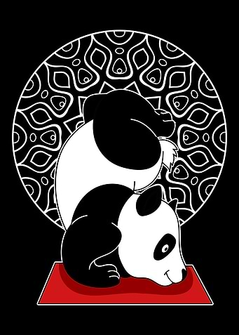 Panda On A Yoga Mat