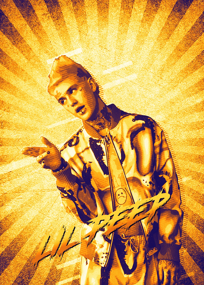 Lil Peep Retro Poster