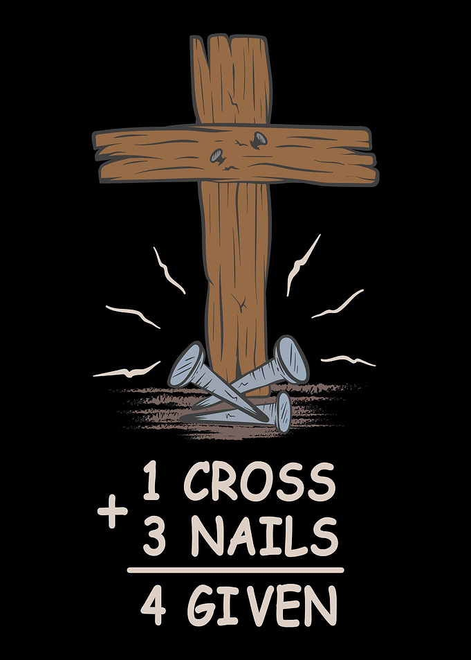 1 Cross + 3 Nails 4 Give