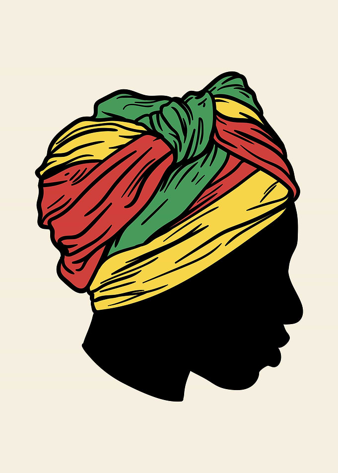 Black Woman African Turban
