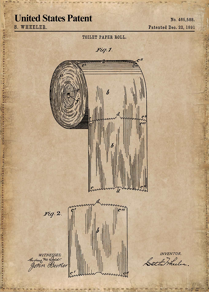 1891 toilet paper roll