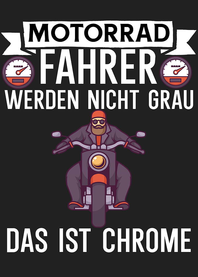 Grau Chrom Motorrad fahrer