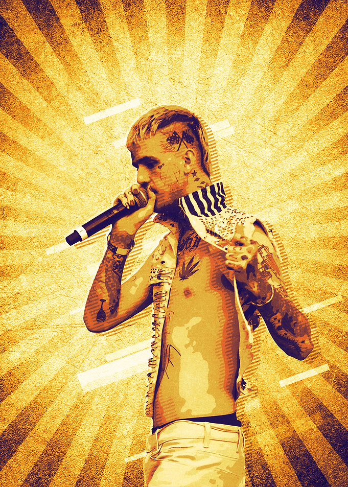 Lil Peep Retro Poster