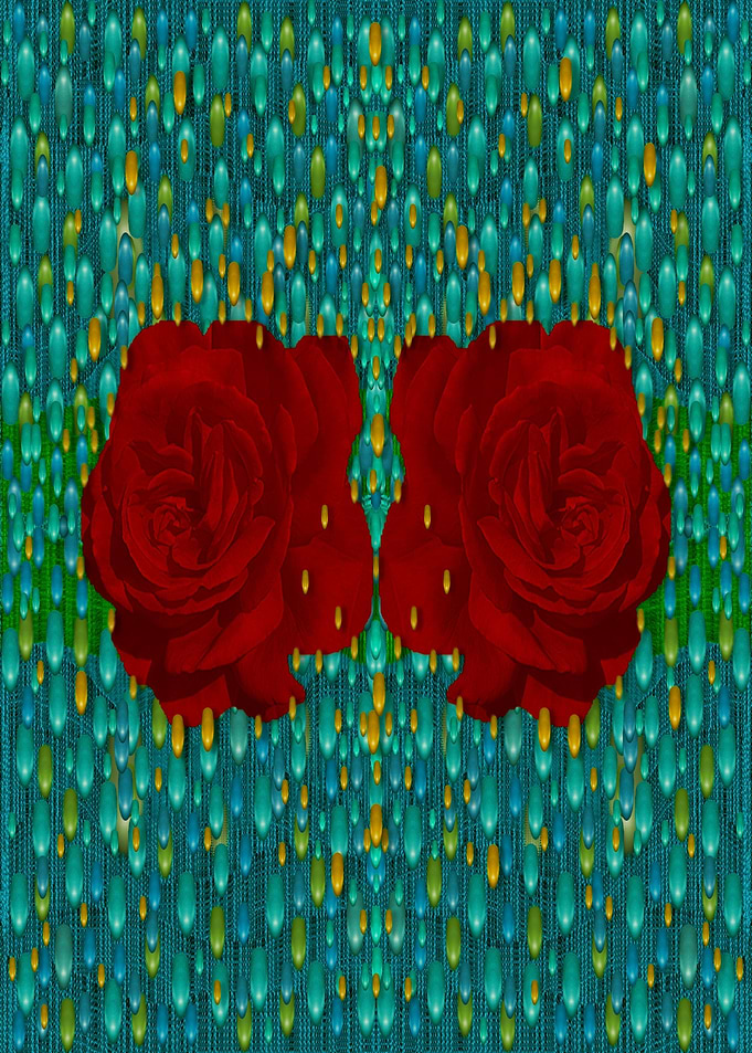 roses in the rain