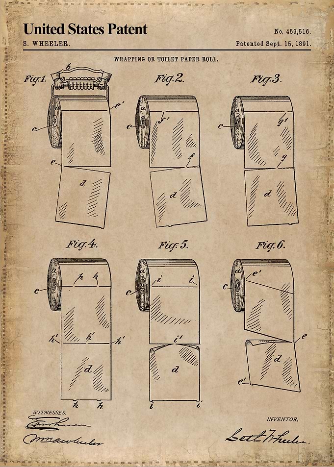 1891 toilet paper roll