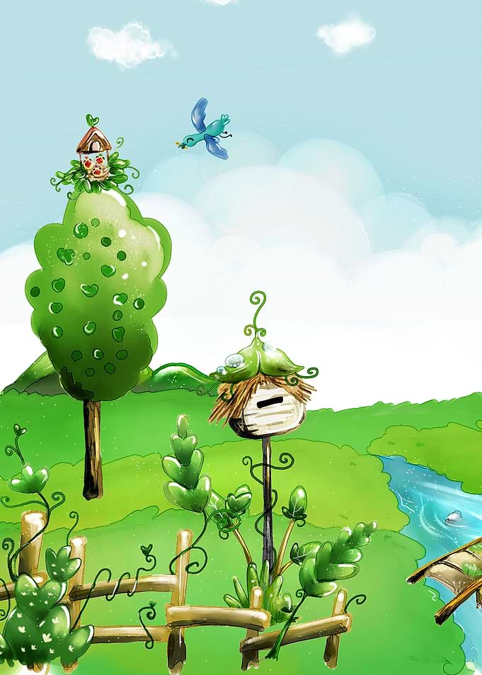 Draw green nature oil