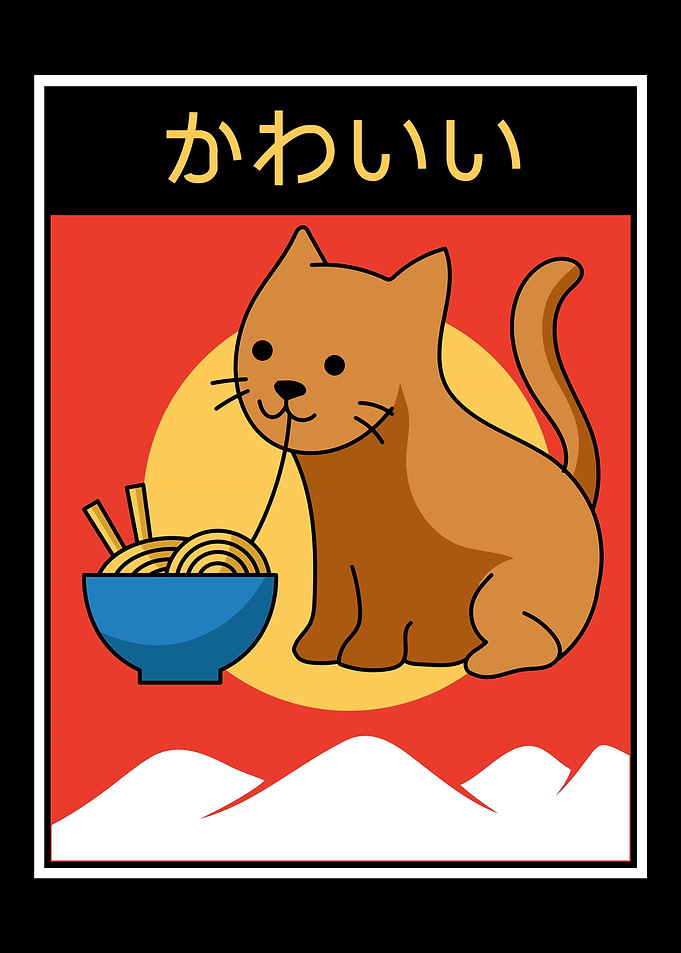Kawaii Cat Ramen Anime Lov
