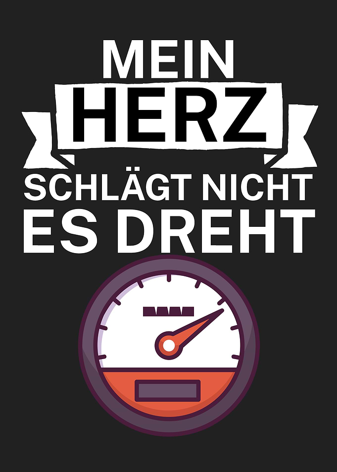 Herz Dreht Motorrad Moped