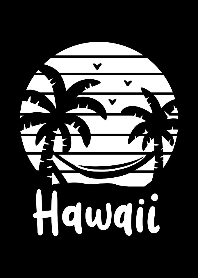 Hawaii Aloha Palm Trees Su