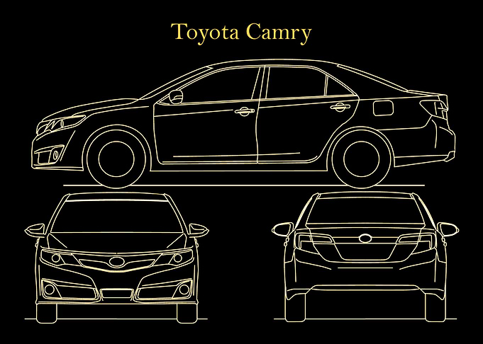 Toyota Camry 2013 gold