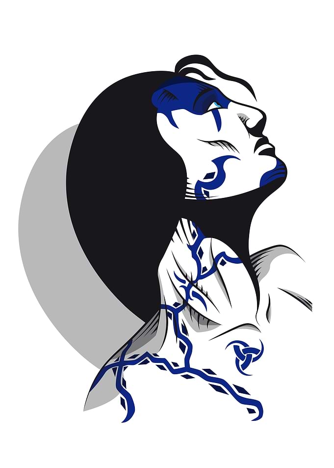 Shieldmaiden in blue 4