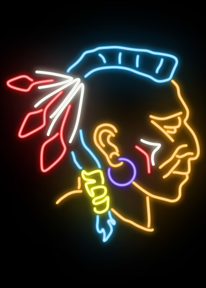 Native Warrior Neon Sign