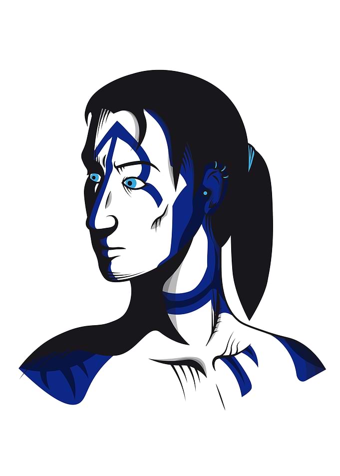 Shieldmaiden in blue 5
