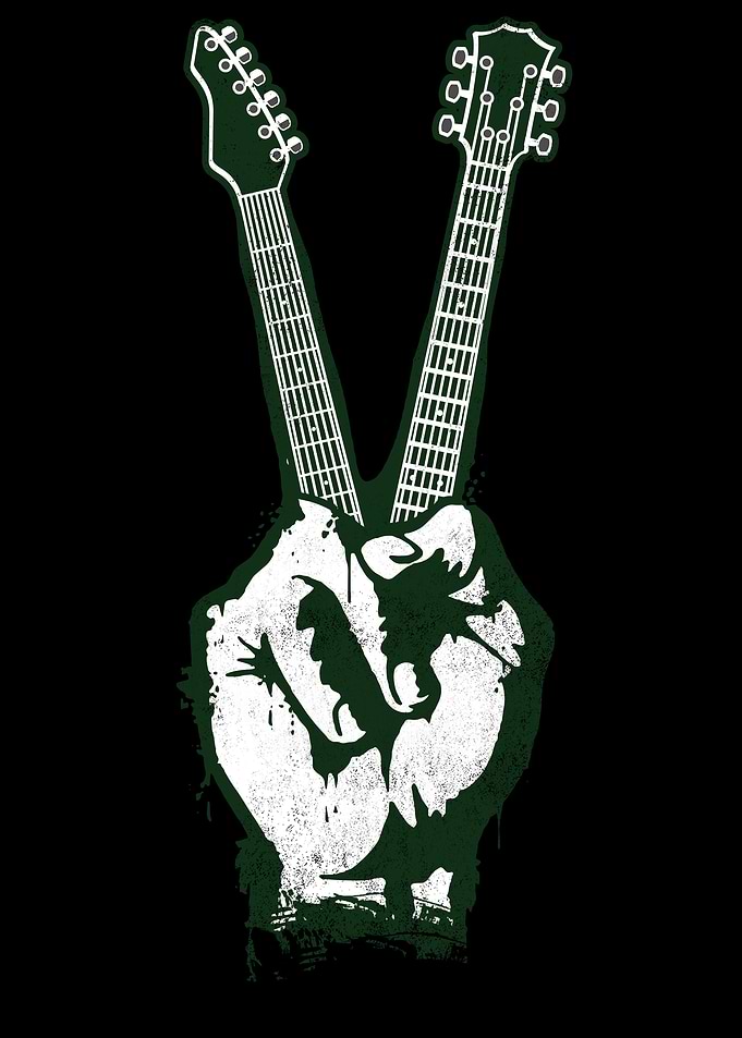 Rock Guitar Peace Sign