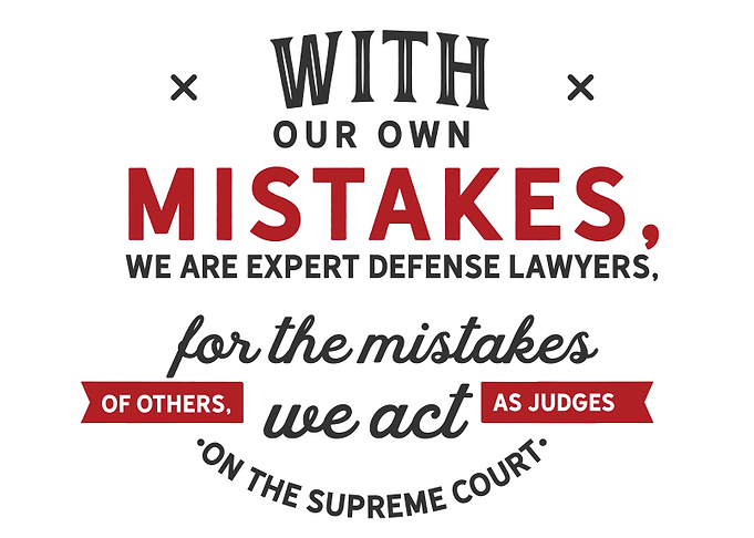 With our own mistakes