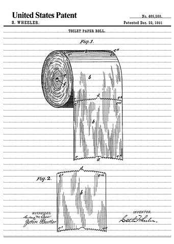 1891 toilet paper roll