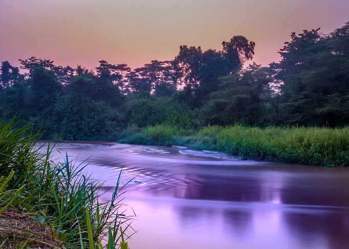 Sunrise on Ishasha river