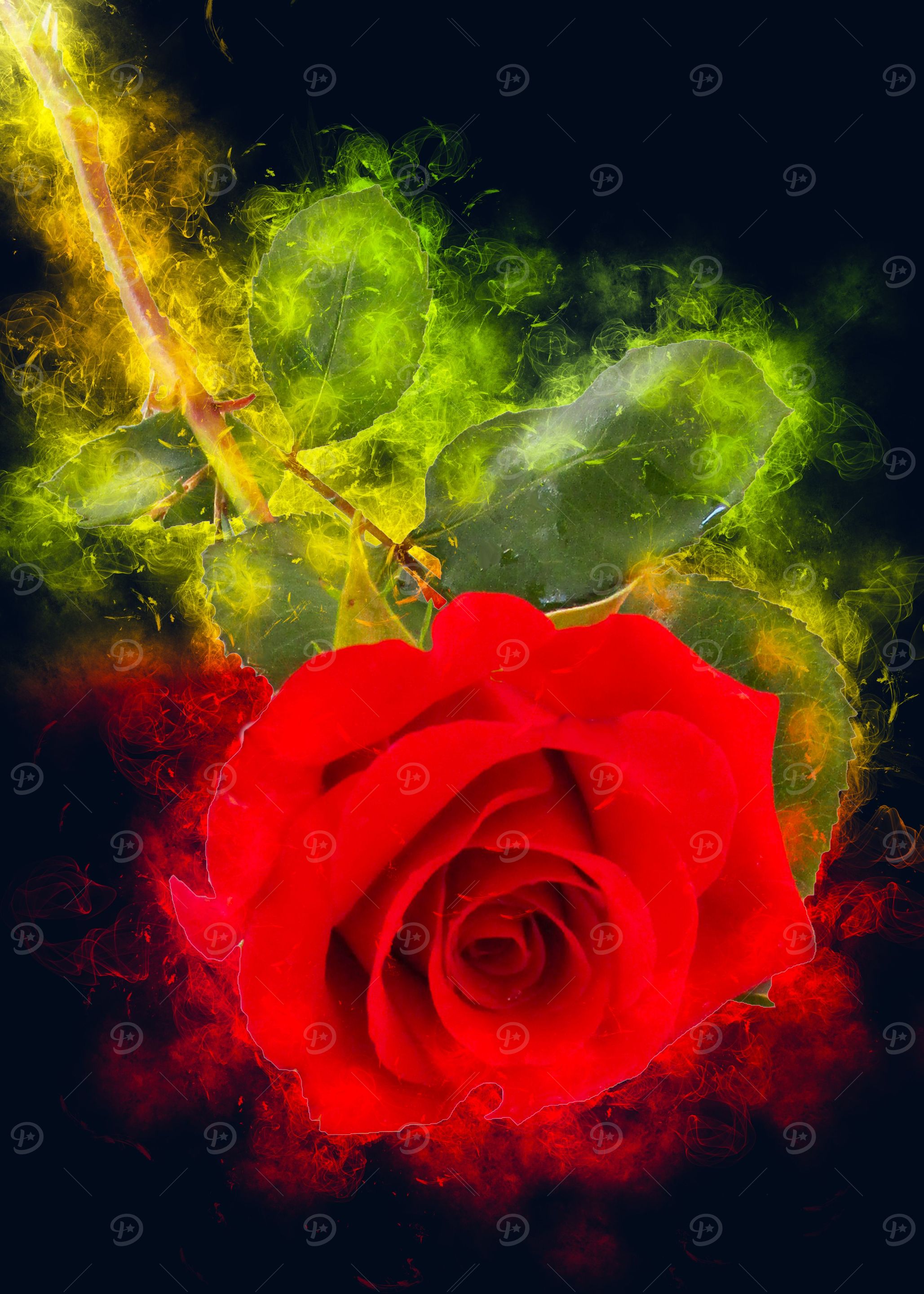 red rose smoky