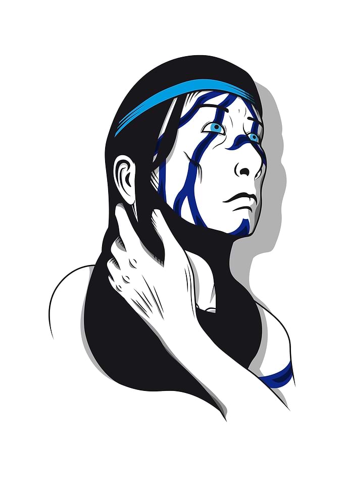 Shieldmaiden in blue 1