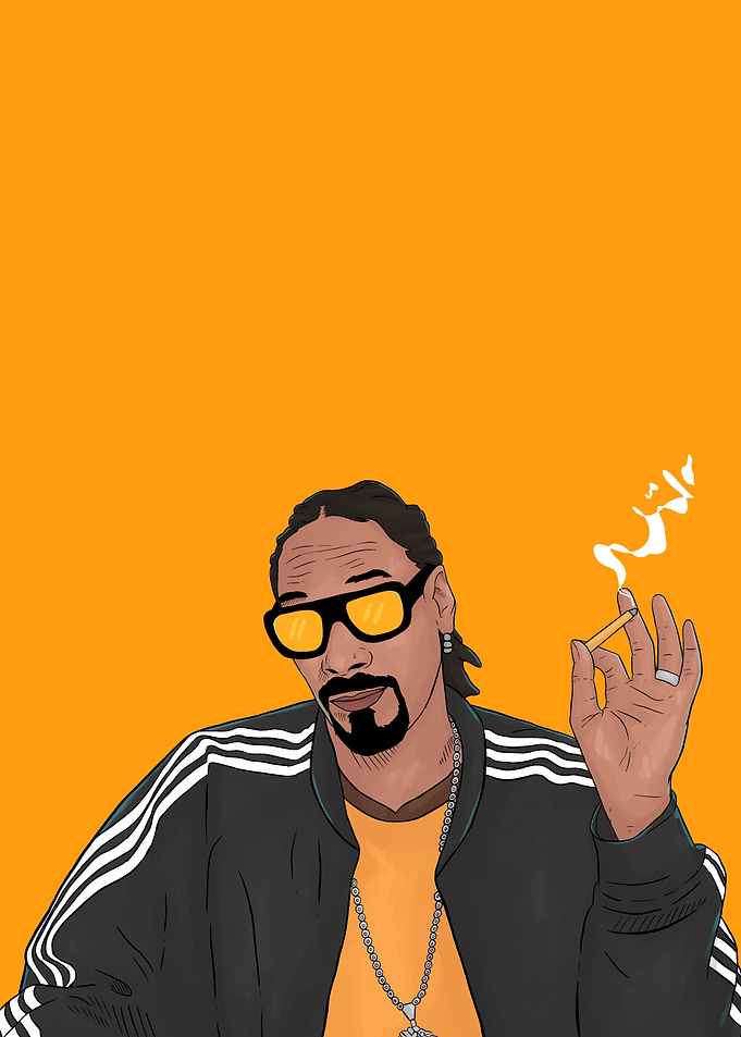 Snoop Dogg smoking spliff