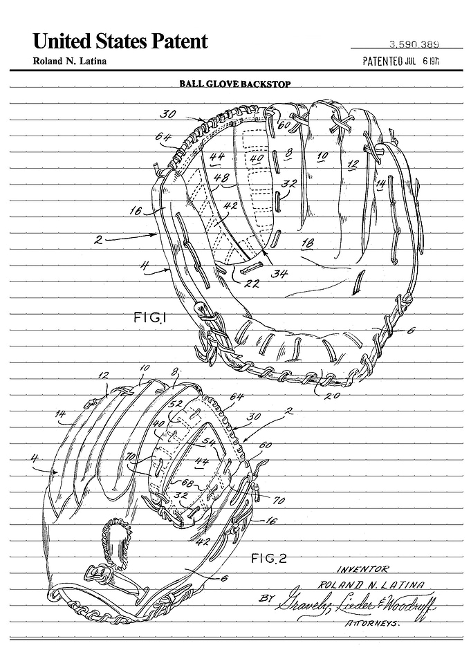 1971 baseball glove