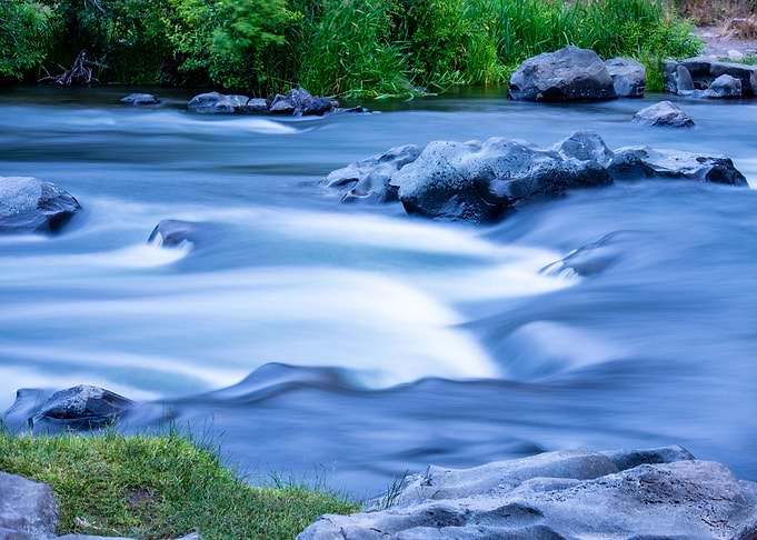Rushing Water at Twilight