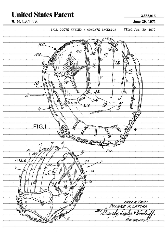 1971 baseball glove