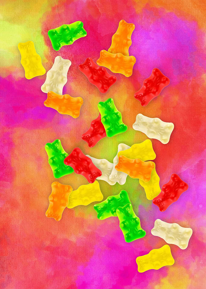 Colorful candy jelly