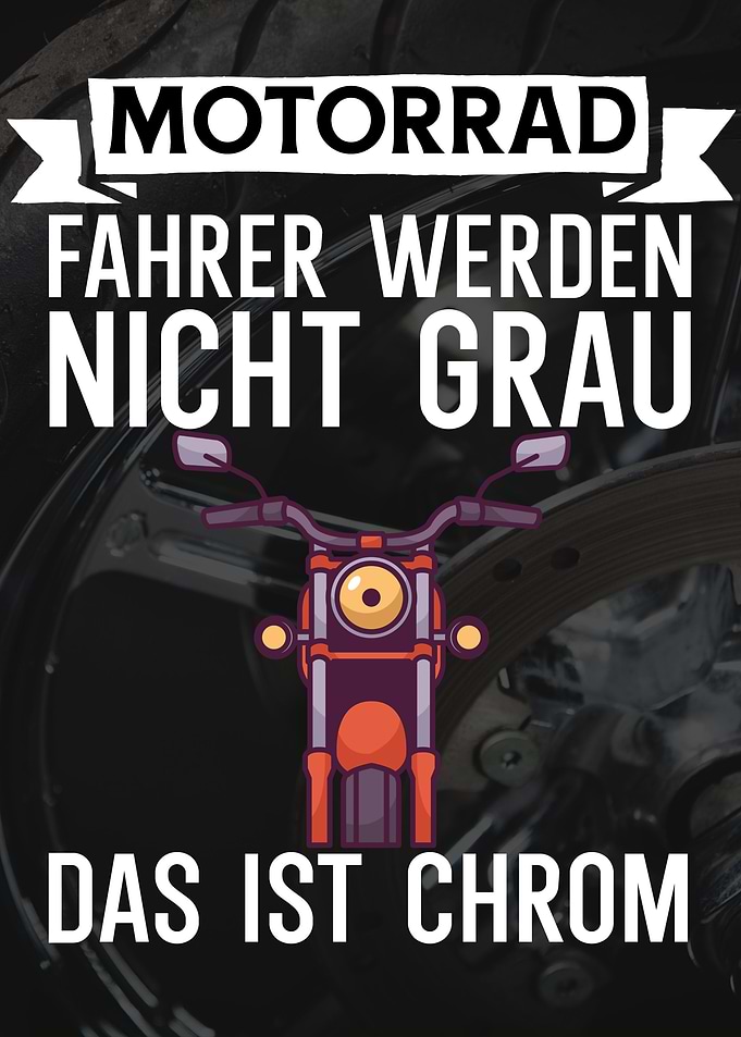 Motorrad fahrer Grau Chrom