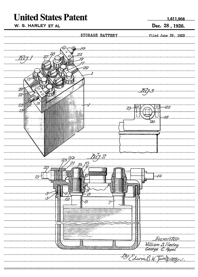 1926 storage battery