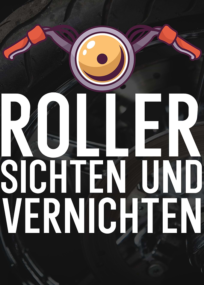 Motorrad Roller vernichten