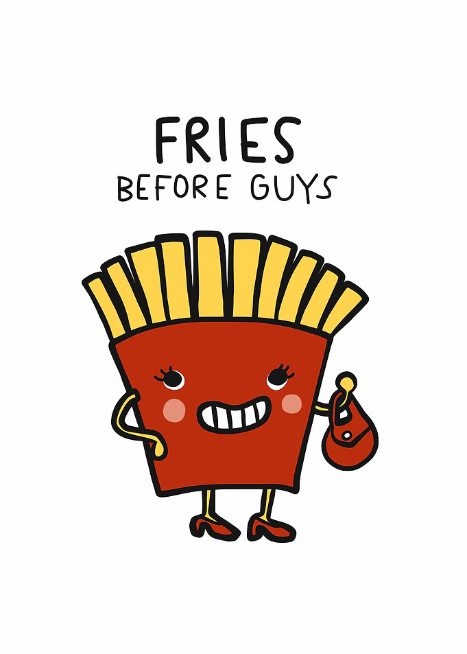 Fries before guys cartoon