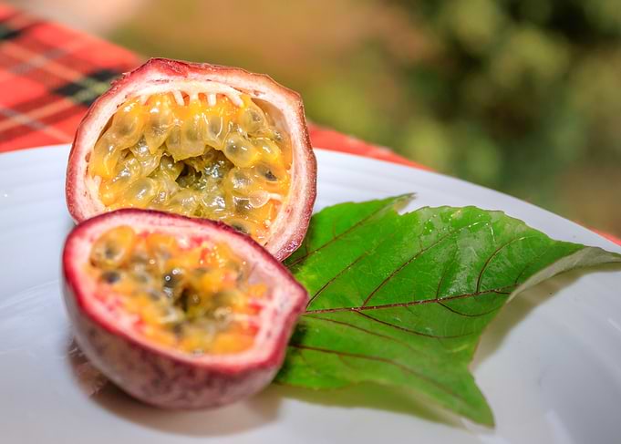 Passion fruit served