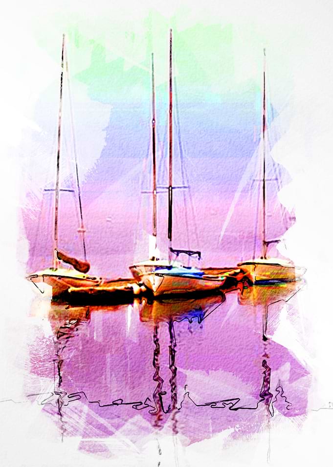 Floating On Peaceful Water